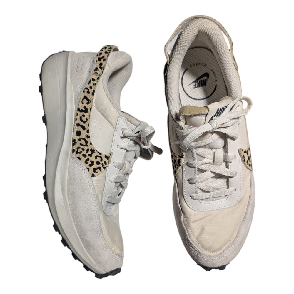 Nike Waffle Debut Phantom White Leopard Print Retro Casual Running Sneakers 11